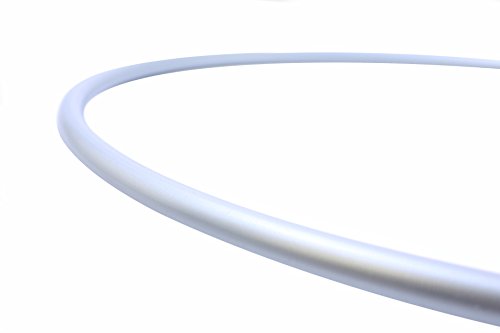 The Spinsterz Colored Polypro Hula Hoop, So Many Colors to Choose from! (Silver, 36" x 3/4" OD (Beginner))