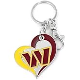 aminco NFL unisex-adult Swirl Heart Keychain