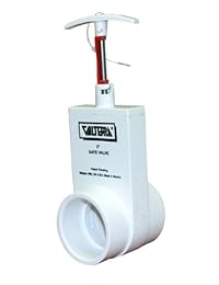 Valterra 2201X PVC válvula de compuerta de una pieza, plateada, 2 pulgadas c guarda de compuerta.