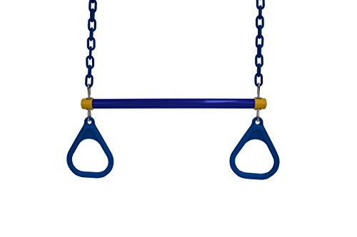 American Swing Blue Trapeze Bar with Blue Rings - Trapeze Bar Combo - Residential Only
