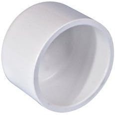 White PVC (UPVC) End Cap (1 1/2" pipe has a 48.3mm outside diameter)