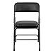 Flash Furniture Hercules Series Metal Folding Chairs for Parties and Weddings, Commercial Event Chairs with Padded Seats, 300-lb. Static Weight Capacity, Set of 4, Black