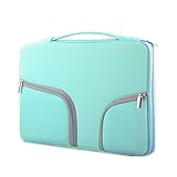 Kitron(TM)12.9-13.3 Inches Turquoise Mint Green Grey Chevron Elephant Neoprene Laptop Sleeve Case Bag Handbag Soft Carrying Handle & Removable Shoulder Strap for 12.5 to 13.3 inch Laptop Chromebook Ultrabook Macbook Pro Air HP Dell Acer Sony Lenovo