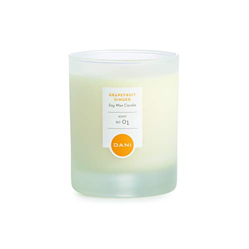 DANI Naturals Scented Soy Candle – Kosher, Eco Friendly and Non Toxic – Grapefruit Ginger Scented – 7.5 Ounces