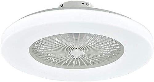 Modern 24"Ceiling Fan with Light and Remote Control, Adjustable Wind Speed, Fan Light dimmable with Remote Control, Illuminated Ceiling Fan, White