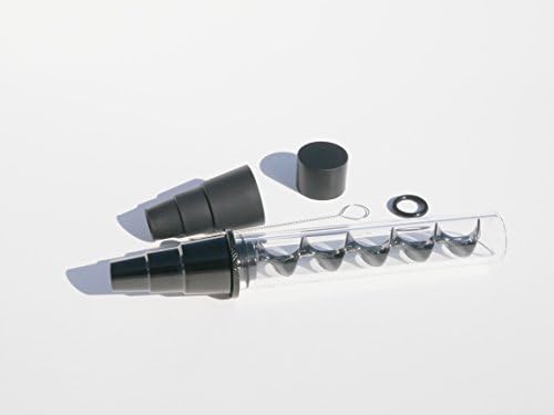 Black Glass Blunt Pipe Tobacco For Dry Herb, Spices, with Cleaning Tool by Simple Valley