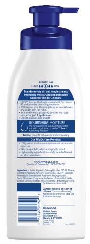 NIVEA INTENSE HEALING BODY LOTION FOR VERY DRY, ITCHY SKIN WITH GLYCERIN, PROVITAMIN B5 AND NIACINAMIDE, 72-HOUR BODY MOISTURIZER, 16.9 FL OZ PUMP BOTTLE