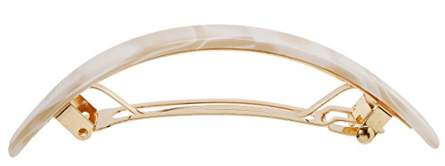 France Luxe Narrow Rectangle Volume Barrette - Alba