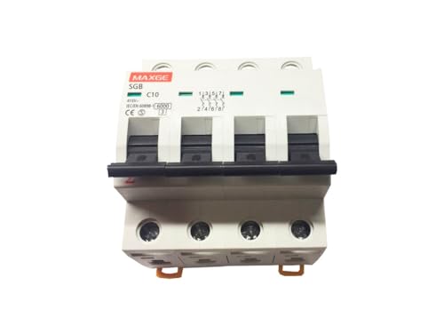 Interruttore automatico a 4 poli da 16 A. Ideale per proteggere i circuiti elettrici e garantire uno spegnimento sicuro da sovraccarichi o cortocircuiti.