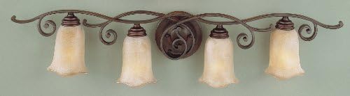 Murray Feiss VS8104-CB Tuscan Villa Vanity Fixture, 3 Light, 300 Watts, Corinthian Bronze