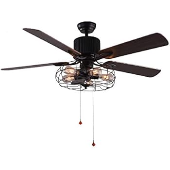 Belladepot 48 Black Vintage Industrial Ceiling Fan With Remote