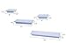 Shelving Solution Floating Wall Shelves (4 Shelves & 2 Frames, White)