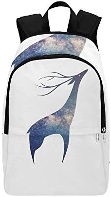 IIAKXNB Magic Starry Star Galaxy Holy Deer Casual Daypack Travel Bag College School Backpack for Mens and Women
