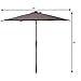 Giantex 9ft Outdoor Patio umbrella with Solar Lights, Table Market Umbrella with Crank and Push-button Tilt System, Solar LED Lighted Patio Umbrella for Backyard Deck Pool Beach (Tan)