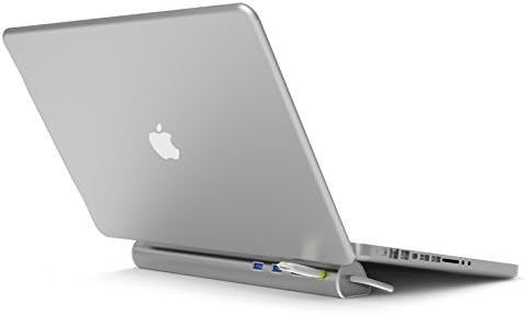 OZLABS Aluminum STAND HUB USB3.0 for Laptop/USB 3.0 HUB/Stand for Laptop/Cooling effect by ventilation area/Anodized aluminum tube type/Well matched design with Macbook series