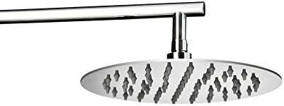 CRACCO SPA 8 Inch Round Fixed Rainfall Shower Head 304 Stainless Steel Swivel Joint