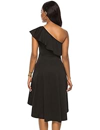 Vestido skater de cóctel sin mangas con cuello alto y bajo sin mangas para mujer FelinGirl S-XL