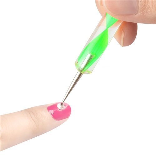 So Beauty 5pc 2 Way Dotting Pen Tool Nail Art Tip Dot Paint Manicure kit - Thumbnail 3