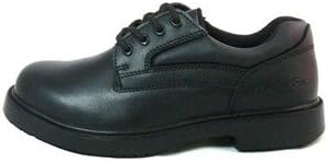 Genuine Grip Footwear Women's Slip-Resistant Blucher Lace Up Shoes,Black Leather,9.5 W US