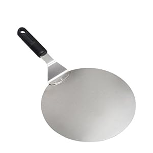 Tifee RVS Pizza Peel Paddle Ronde Taartschop Bakgereedschap voor Bakken op Pizza Stone Oven Grill