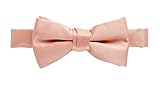 Sportoli8482; Kids and Baby Adjustable Solid Color Banded Satin Pre-tied Tux Bow Tie - Peach