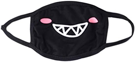 Fench Face Mouth Mask Unisex Respirator Stop Air Pollution Lovely Cartoon Cotton Cover (D)