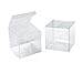 Aeiniwer 50 Pack 3 x 3 x 3 PET Transparent Clear Wedding Favor Boxes Gift Boxes for Wedding, Party, Birthday Presents, Candy, Cupcakes, Jewelry