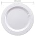 I00000 50Pcs White Plastic Dinner Plates 10.25 Inch, Premium Disposable Party Plates, Safe and Reusable, Heavy Duty Plastic Plates Perfect for Wedding & Party