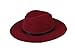 Dantiya Women'/s Wide Brim Wool Fedora Panama Hat with Belt Black, One Size