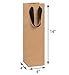 Purple Q Crafts Wine Bag, Kraft Brown, for Wine Bottles, 4