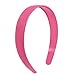 uxcell Plastic Girls Wide Leather Solid band Headband Ornament Hair Hoop Fuchsia