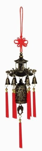 Brass feng shui wind chime for home garden & car