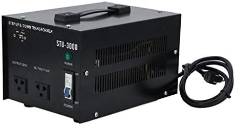 Chennly 3000-Watt Voltage Converter Transformer - Auto Step Up & Step Down Voltage Transformer Converter with Fuse & Over Current Protection, US FCC Certification