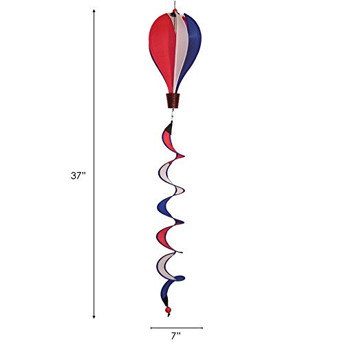 In the Breeze Mini Red White and Blue Hot Air Balloon Wind Spinner