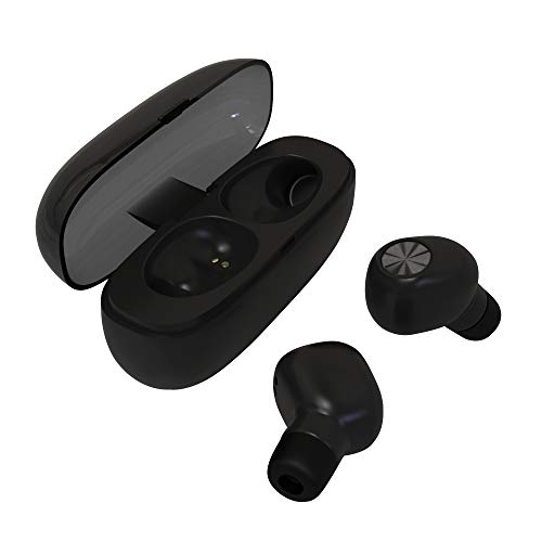 Bluetooth Earbuds, True Wireless Earbuds Bluetooth V5.0 HD Stereo Sound Touch Control Earphones Waterproof Earbuds Mini Twins Stereo Bluetooth Headset with Built-in Mic and Charging Case (Black)