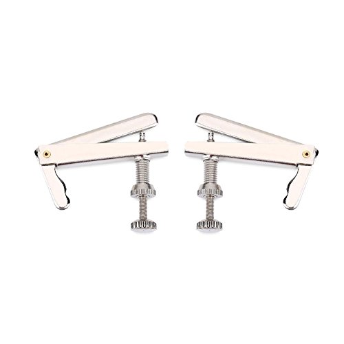 4Pcs/Set Cello String Adjusters Silver Metal String Fine Tuner Musical Instrument Replacement Parts for 3/4 4/4 Cello