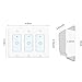 Smart Light Switch,Touch WiFi Smart Switch Compatible with Alexa Google home and IFTTT,Timer and Remote Control,No Hub required(3 Gang)