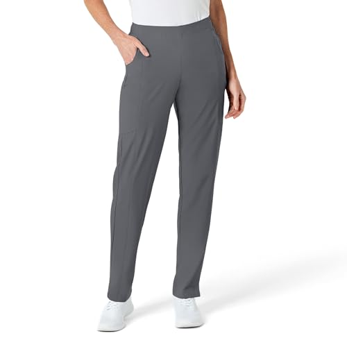 WonderWink W123 Women’s Flat-Front Double Cargo Pant — Pewter, X-Large Petite