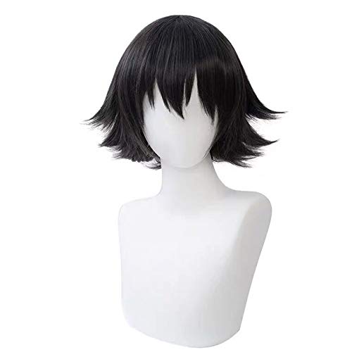 Short Dark Gray Black Cosplay Wig Men Halloween Costume Party