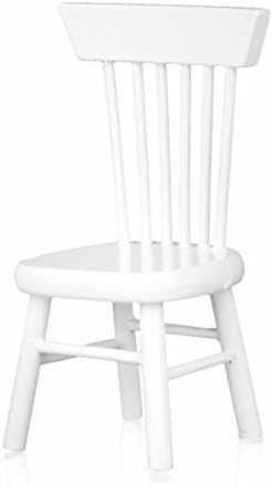 Amazon T Tooyful ドールハウス 家具 木製 椅子 チェア 手作り 1 12 ホワイト プラモデル 通販