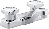 KOHLER K-7404-2A-CP Triton Centerset Lavatory Faucet, Polished Chrome