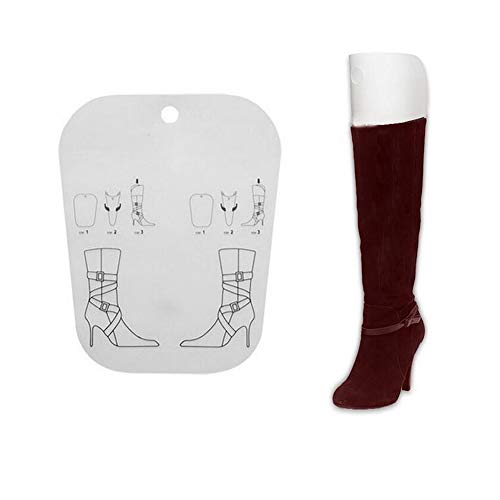 Happyupcity 1 Pair 22 Inch White PP Plastic Support Shape Shoes Tree Portable Multipurpose Tall Short Boot Shaper Tree Inserts Cloth Shoes Mitt Long Thigh Boot Knee Boots Elastic Shoe Braces