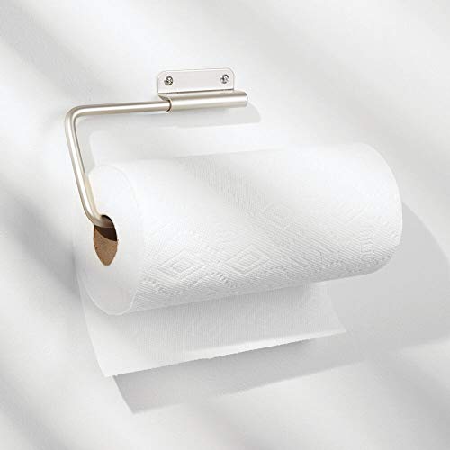mDesign Versatile Metal Wall Mount Paper Towel Holder & Dispenser