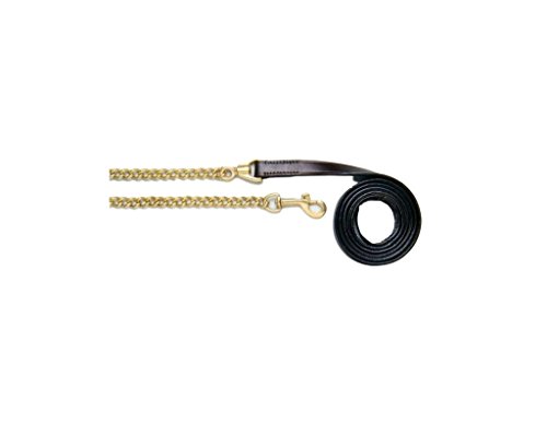 Royal King Leather Lead Line with Brass Plated Chain