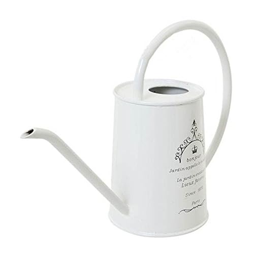 Calunce Mini White Iron Long Spout Watering Can for Decorative Purpose