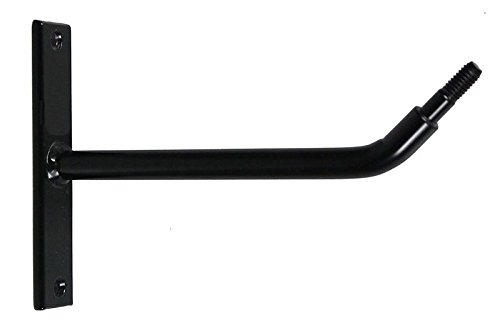 Alvas Ballet Bar Brackets (No Bars, Set of Two Brackets), Black, Set of Two Brackets - No Bars - Wall Mount - Non-Adjustable