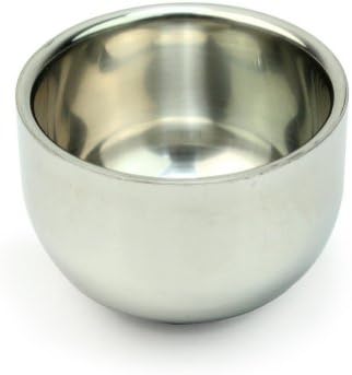 Sharefashion Men's Durable Shave Soap Cup Stainless Steel Shaving Mug Bowl Christmas Present (7.3mm*5.2mm)