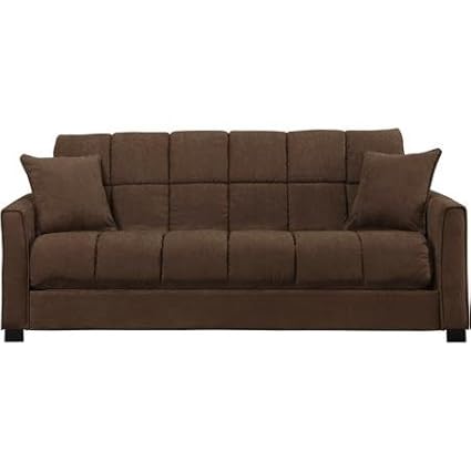 Amazon Com Baja Convert A Couch And Sofa Bed Dark Brown Kitchen