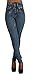 Style N201– Colombian Design, High Waist, Butt Lift, Levanta Cola, Skinny Jeans in Washed Blue Size 5