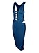 MISFONDLE Women's Sexy Bodycon Bandage Lace up Midi Club Dress Dark Blue